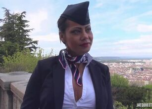 Flight attendant sex video